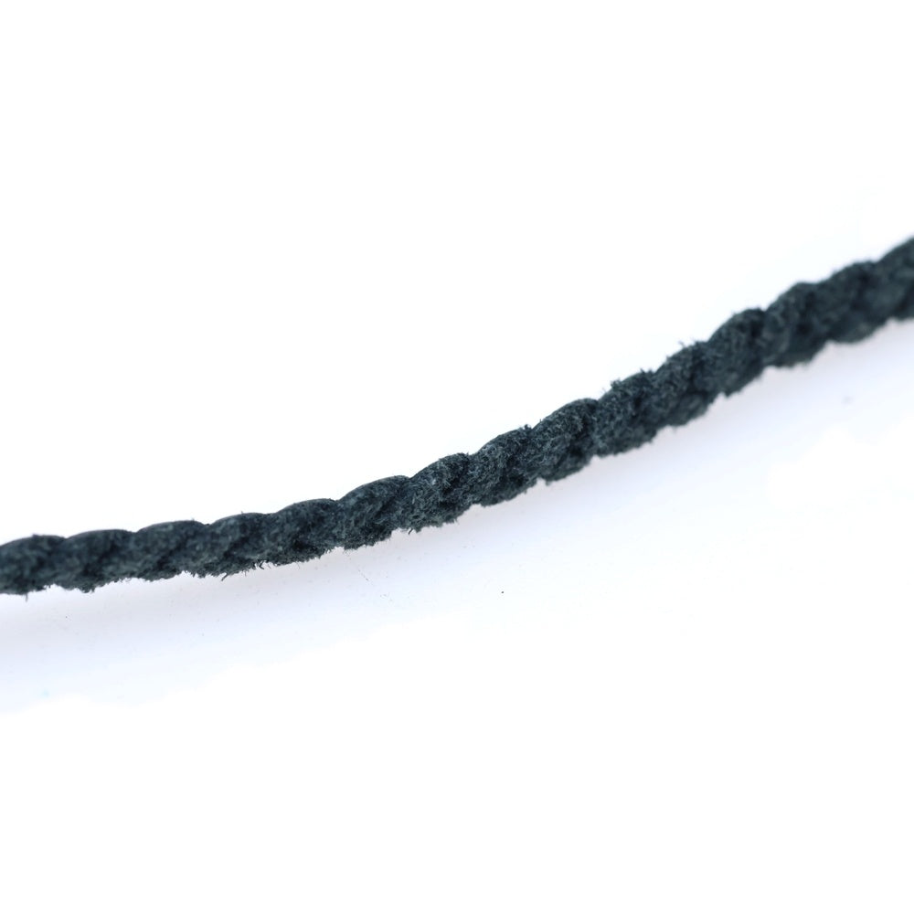 CHROME HEARTS(クロムハーツ) LEATHER BRAID SCROLL ネックレス レザーブレイドネックレス ブラック/シルバー BCA377