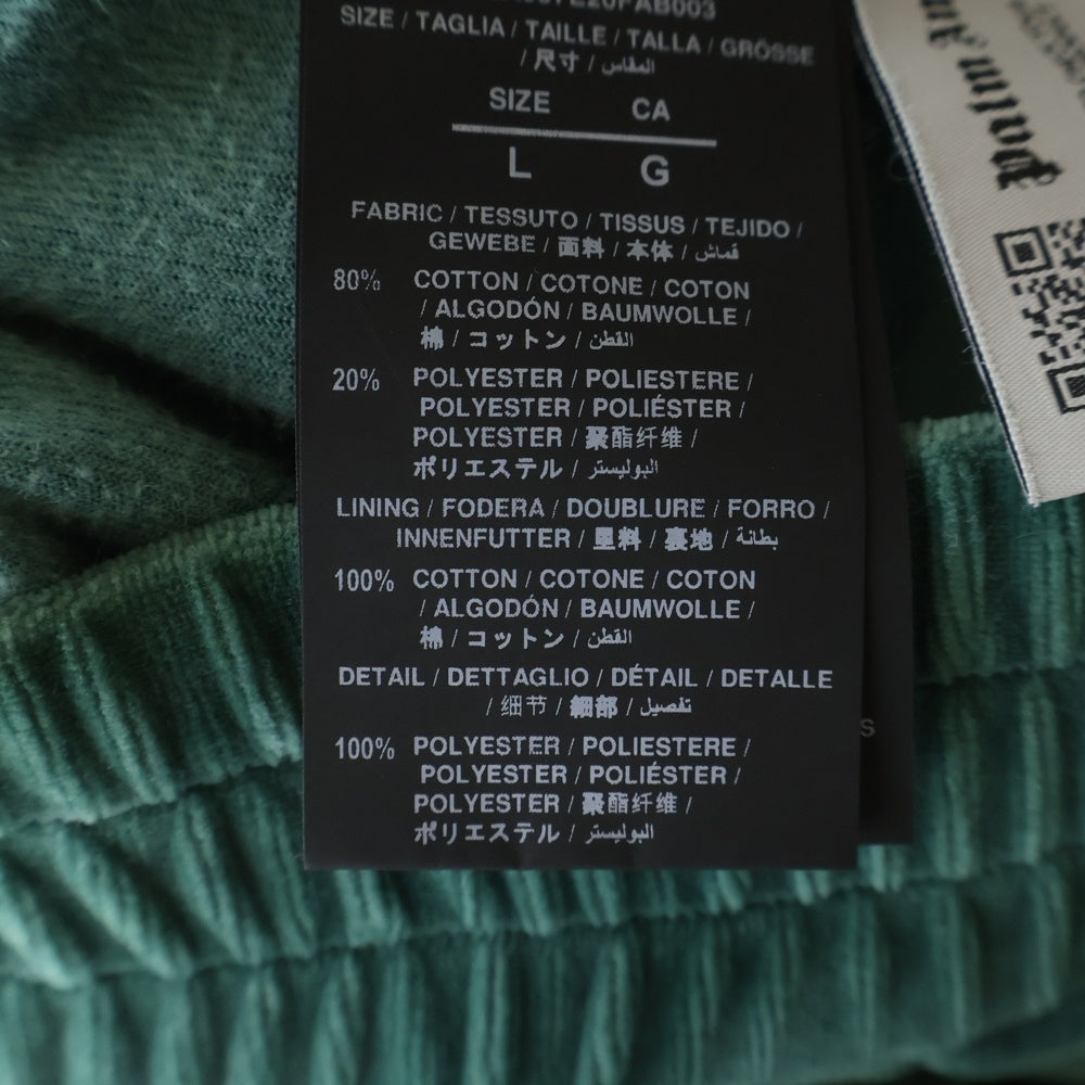 Palm Angels(パームエンジェルス) 20AW CHENILLE TRACK PANTS ベロアトラックパンツ PMCA007E20FAB003 グリーン