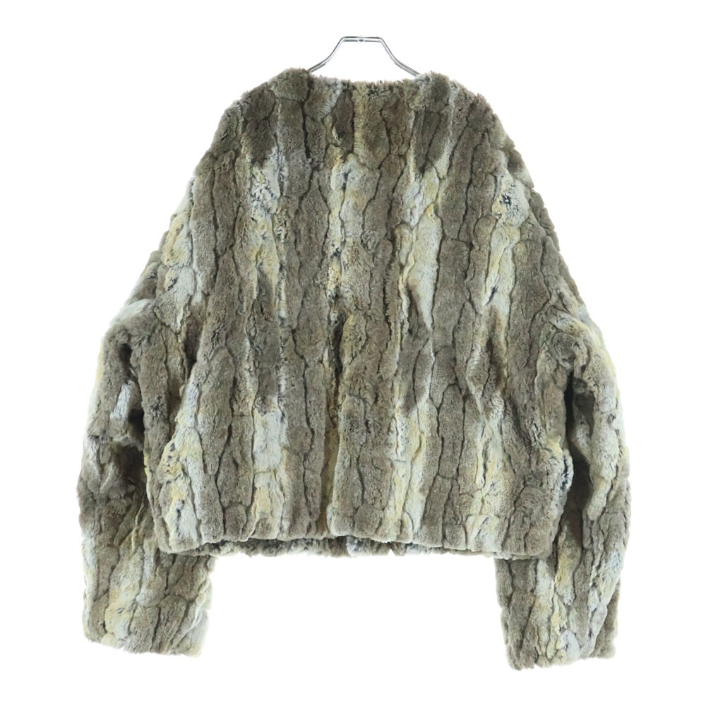 THUG CLUB(サグクラブ) 24AW JINDO MIX Fur Jacket ミックスファージャケット TC24JK2202 べージュ