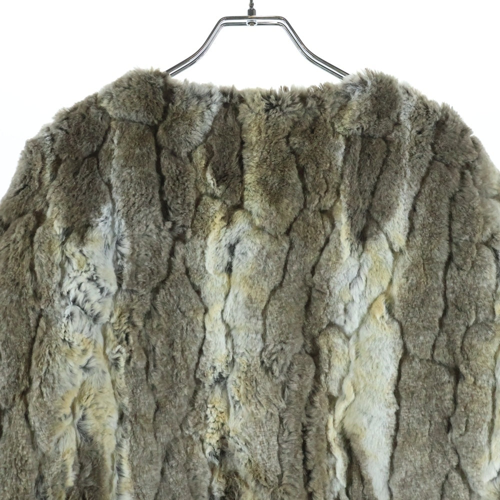 THUG CLUB(サグクラブ) 24AW JINDO MIX Fur Jacket ミックスファージャケット TC24JK2202 べージュ