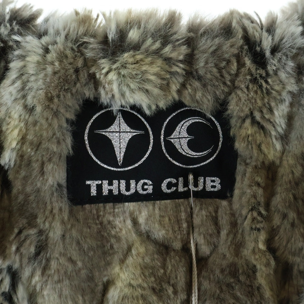 THUG CLUB(サグクラブ) 24AW JINDO MIX Fur Jacket ミックスファージャケット TC24JK2202 べージュ