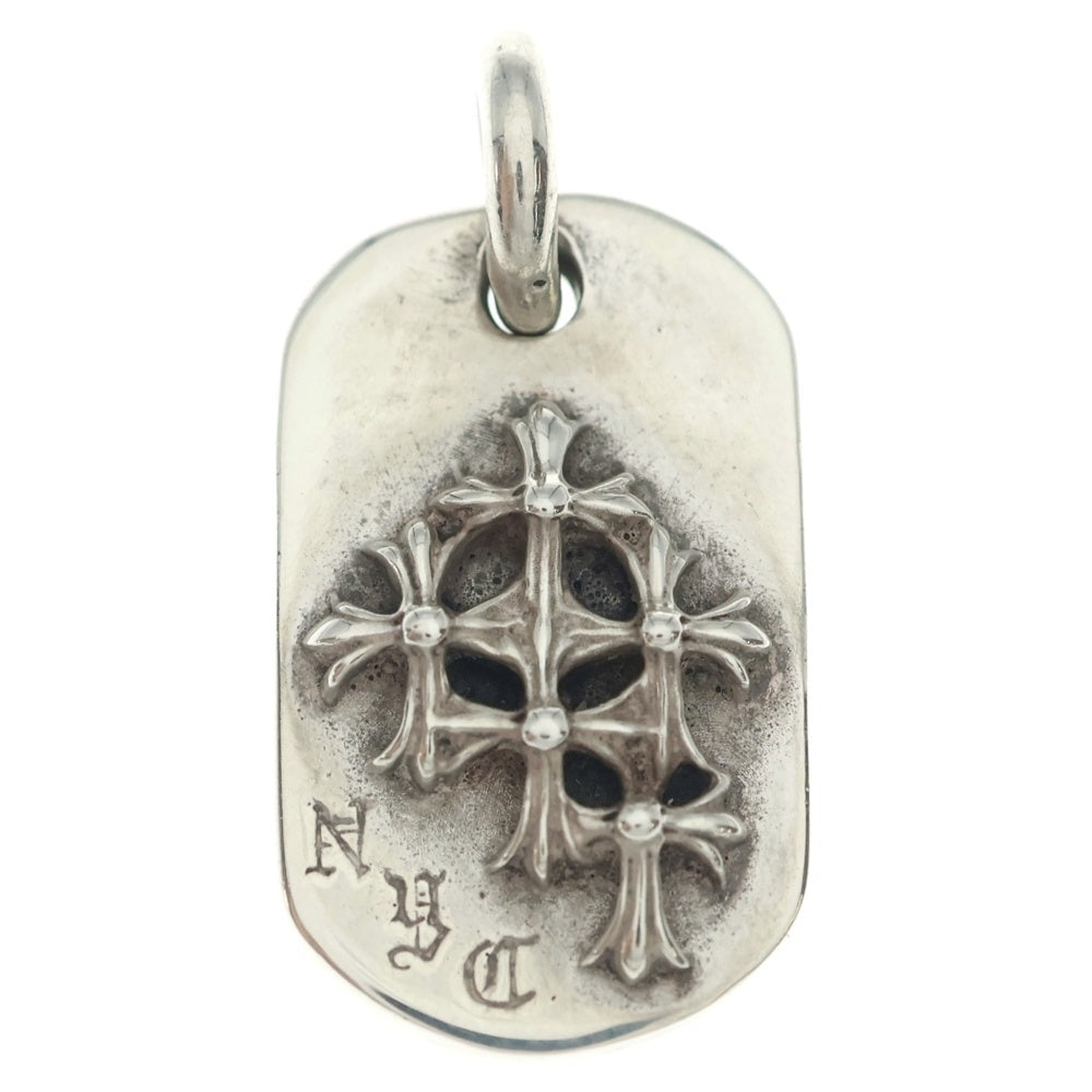 CHROME HEARTS(クロムハーツ) RAISED DOGTAG レイズドドッグタグ NYC限定 ネックレストップ シルバー