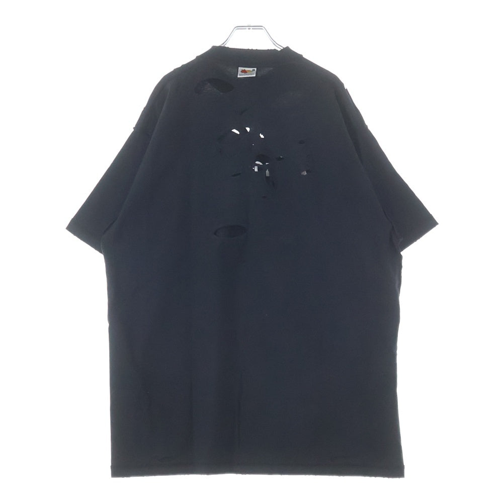 BALENCIAGA(バレンシアガ) Destroy Inside Out T-Shirt 720198 TQVP3 デストロイ インサイドアウト オーバーサイズ半袖Tシャツ ブラック