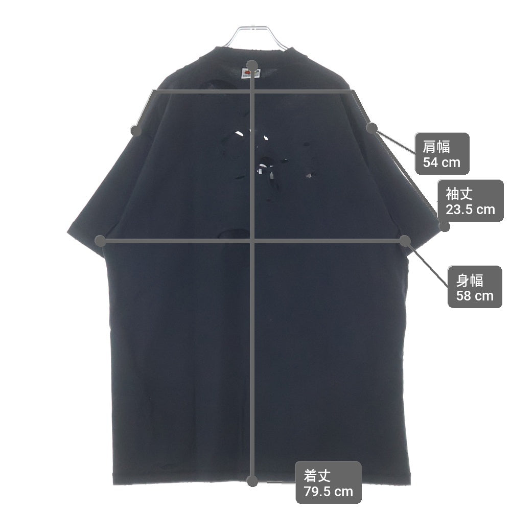 BALENCIAGA(バレンシアガ) Destroy Inside Out T-Shirt 720198 TQVP3 デストロイ インサイドアウト オーバーサイズ半袖Tシャツ ブラック