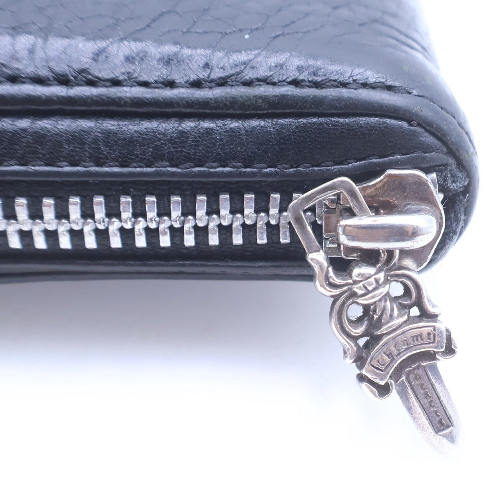 CHROME HEARTS(クロムハーツ) REC F ZIP 3セメタリー クロスパッチ ラウンドファスナーウォレット 長財布 ブラック