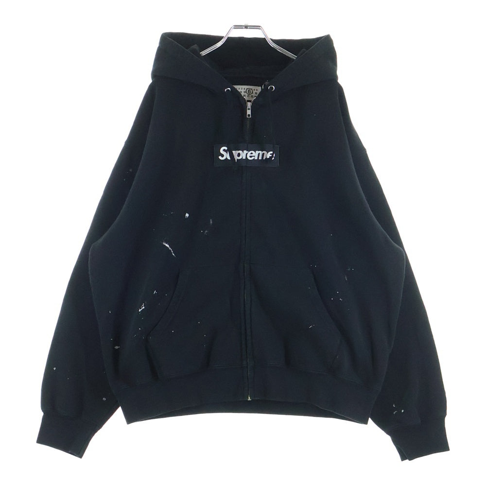 SUPREME(シュプリーム) 26SS ×MM6 Maison Margiela Box Logo ボックスロゴ ジップアップパーカー ブラック