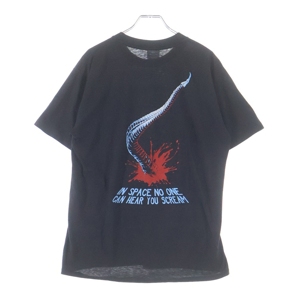 VINTAGE(ヴィンテージ) 80s ALIEN IN SPACE NO ONE 両面プリントTシャツ 半袖カットソー ブラック