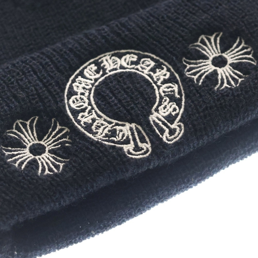 CHROME HEARTS(クロムハーツ) WOOL WATCH CAP CHプラス ホースシューニットキャップ ビーニー帽子 ブラック