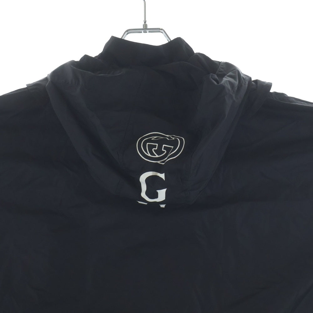 GUCCI(グッチ) 21SS ヴィンテージロゴ ナイロンケープ レインコート 626382 4G355 ブラック