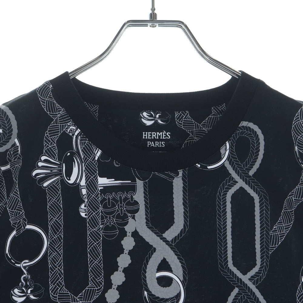 HERMES(エルメス) パルフロワ リミックス プリント Tシャツ ブラック 5H4628DS レディース