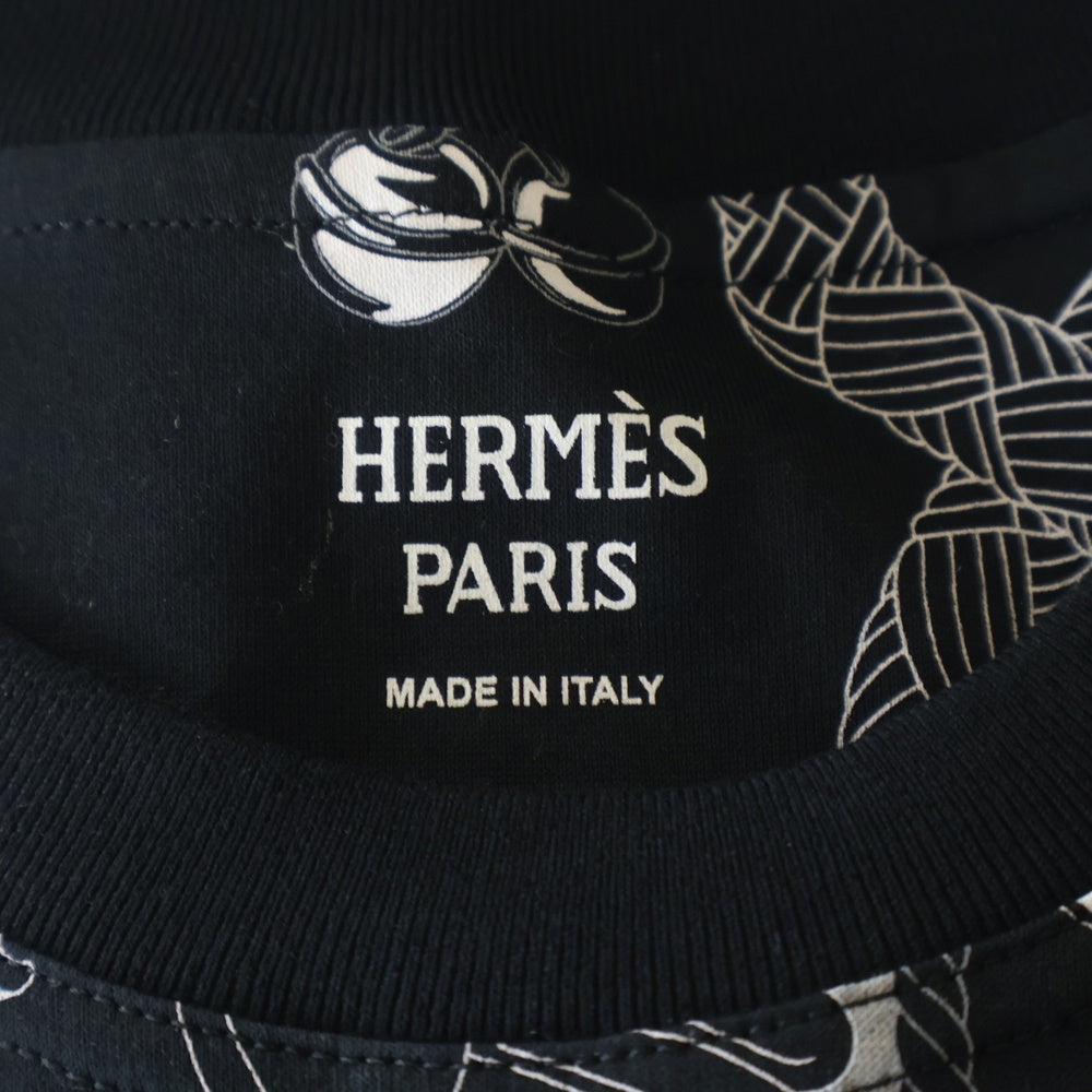 HERMES(エルメス) パルフロワ リミックス プリント Tシャツ ブラック 5H4628DS レディース