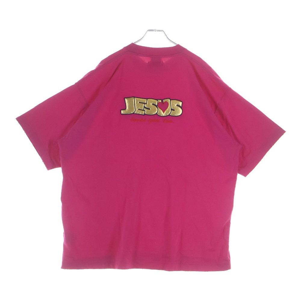 VETEMENTS(ヴェトモン) Jesus Loves You T-shirt ジーザスラブズユーTシャツ ピンク UE63TR400P