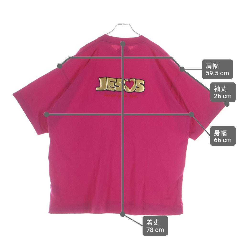 VETEMENTS(ヴェトモン) Jesus Loves You T-shirt ジーザスラブズユーTシャツ ピンク UE63TR400P