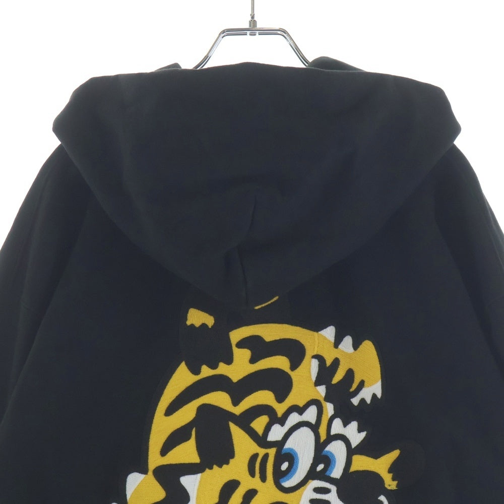 KENZO(ケンゾー) ×VERDY EMBROIDERED CLASSIC HOODIE エンブロイダリー クラシック プルオーバーパーカー スウェットフーディー ブラック FF55SW2724MC