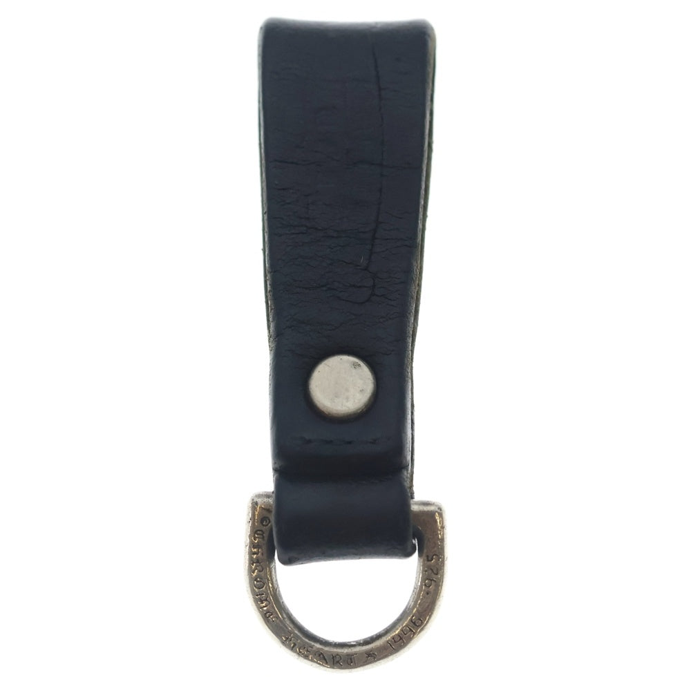 CHROME HEARTS(クロムハーツ) BELT LOOP D RING Dリング クロスボールベルトループ ブラック/シルバー BCA415