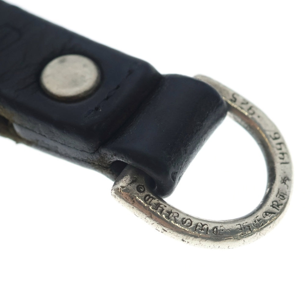 CHROME HEARTS(クロムハーツ) BELT LOOP D RING Dリング クロスボールベルトループ ブラック/シルバー BCA415
