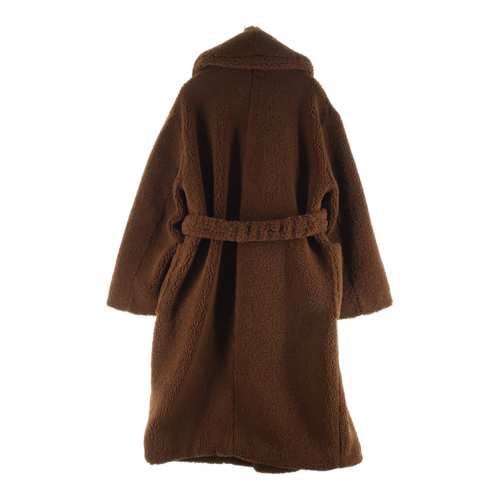 CASABLANCA(カサブランカ) 23AW Recycled Polyester Shearling Robe MF23-OT-005-02 ポリエステル ベルト付きボアコート ブラウン