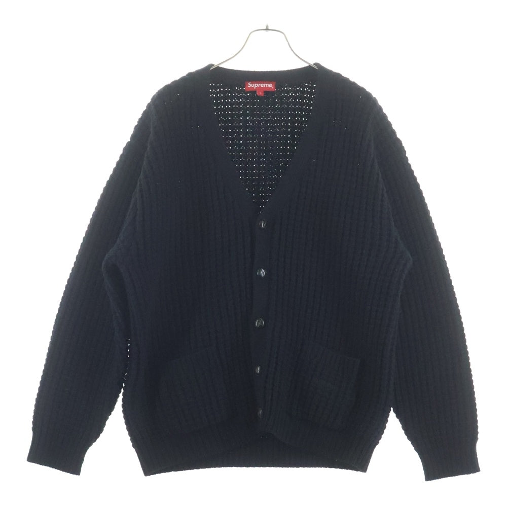 SUPREME(シュプリーム) 21AW Waffle Knit Cardigan ワッフルニットカーディガン ブラック