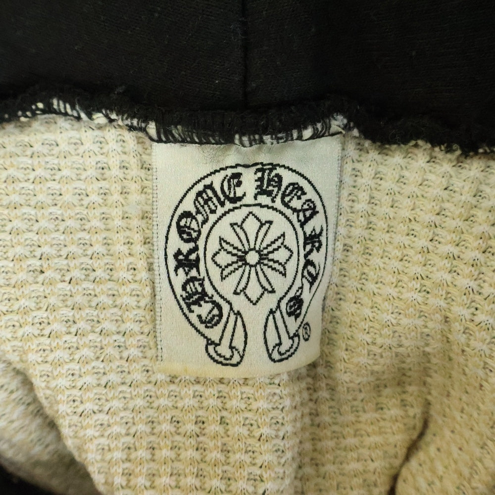 CHROME HEARTS(クロムハーツ) OLD SCROLL LABEL Hoodie オールド バックスクロールラベルプリント プルオーバーパーカー ブラック