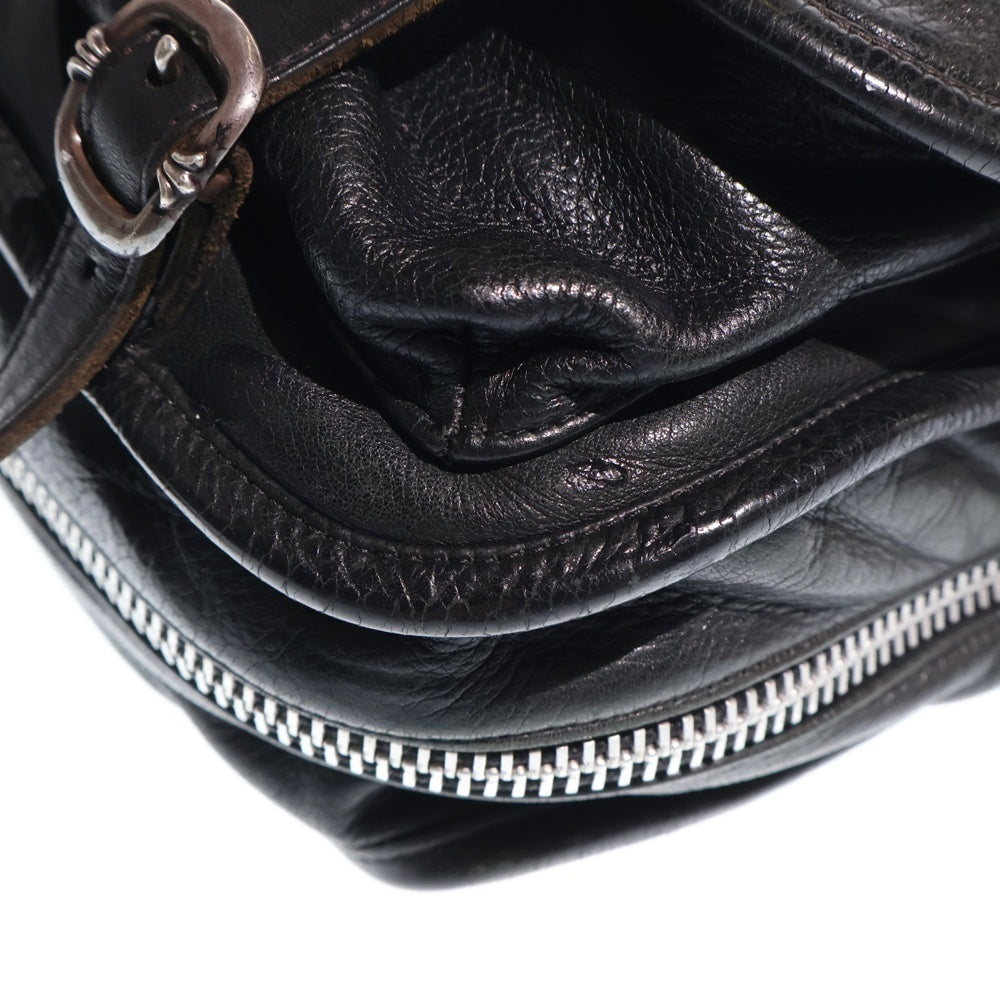 CHROME HEARTS(クロムハーツ) SHOULDER BAG-TINY ガンスリンガーストラップレザーショルダーバッグ ブラック レディース