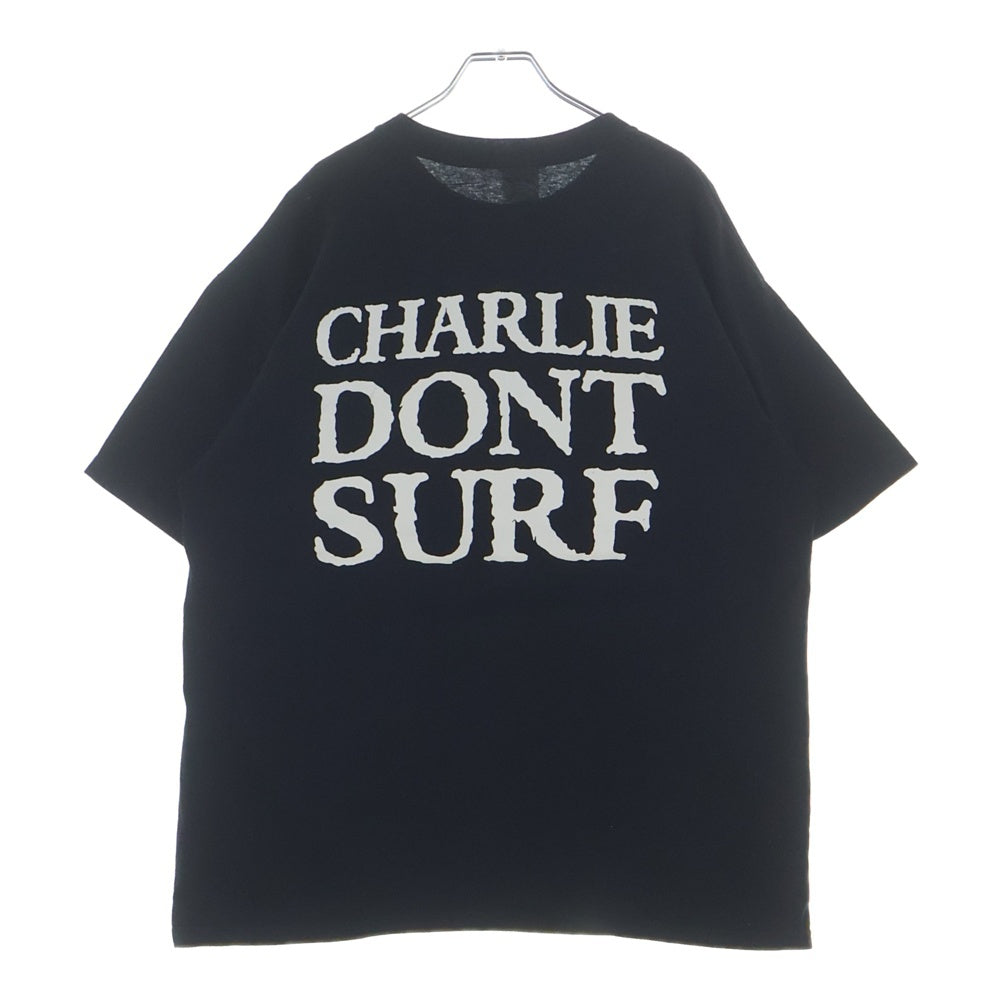 VINTAGE(ヴィンテージ) 00s CHARLES MANSON CHARLIE DON'T SURF チャールズマンソン ANVILボディ プリントTシャツ 半袖カットソー ブラック