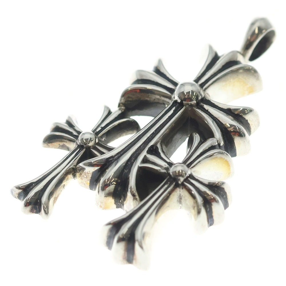 CHROME HEARTS(クロムハーツ) 3 CH CRS SML トリプルCHクロススモール ペンダントトップ シルバー