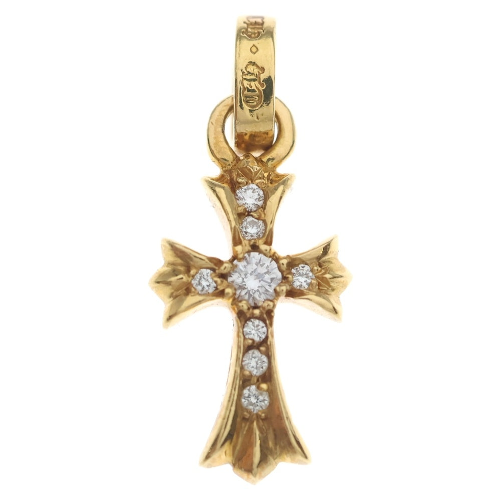 CHROME HEARTS(クロムハーツ) 22K CRS BBYFAT P/DIA ベイビーファットクロス PAVEダイヤ ペンダントトップ ゴールド BCA035