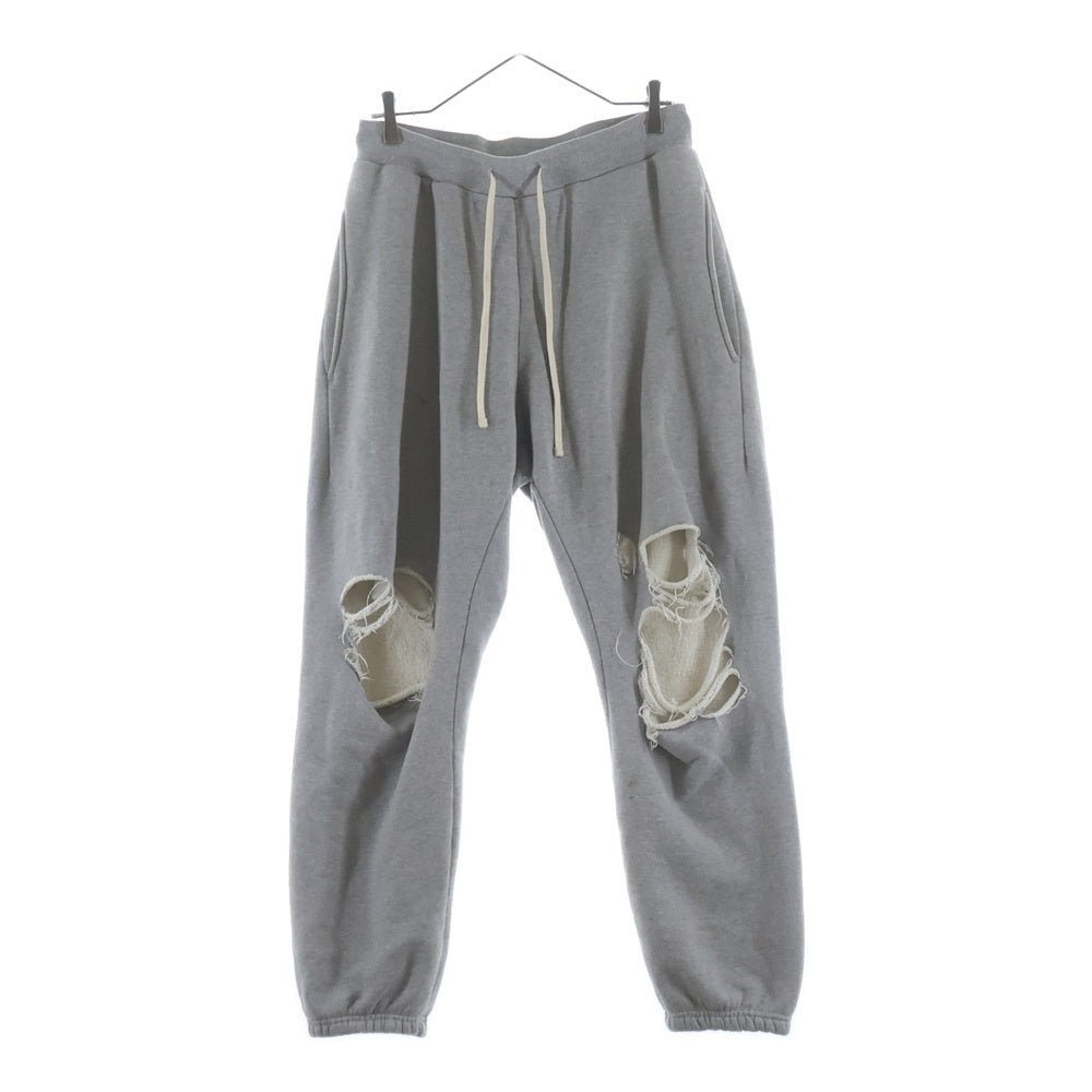 JUN / NAKAYAMA(ジュンナカヤマ) 24SS distressed pant ST-NU24SS-004 デストロイ スウェットパンツ グレー