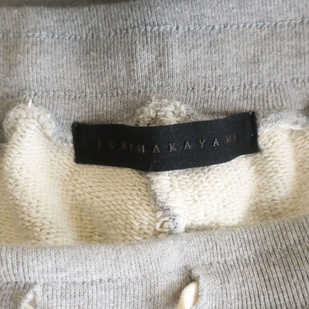 JUN / NAKAYAMA(ジュンナカヤマ) 24SS distressed pant ST-NU24SS-004 デストロイ スウェットパンツ グレー