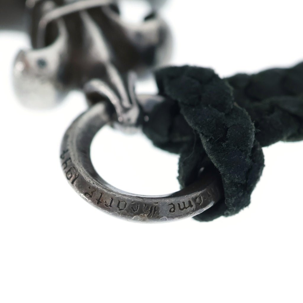 CHROME HEARTS(クロムハーツ) OLD BS FLUER BSフレアペンダント レザーブレイドシルバー ネックレストップ シルバー/ブラック