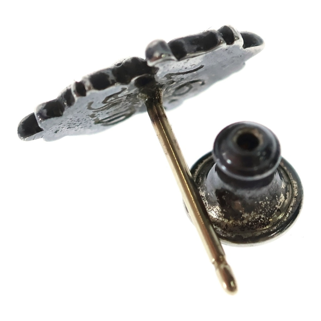 CHROME HEARTS(クロムハーツ) Floral Teardrop フローラル クロス ティアドロップ ピアス シルバー