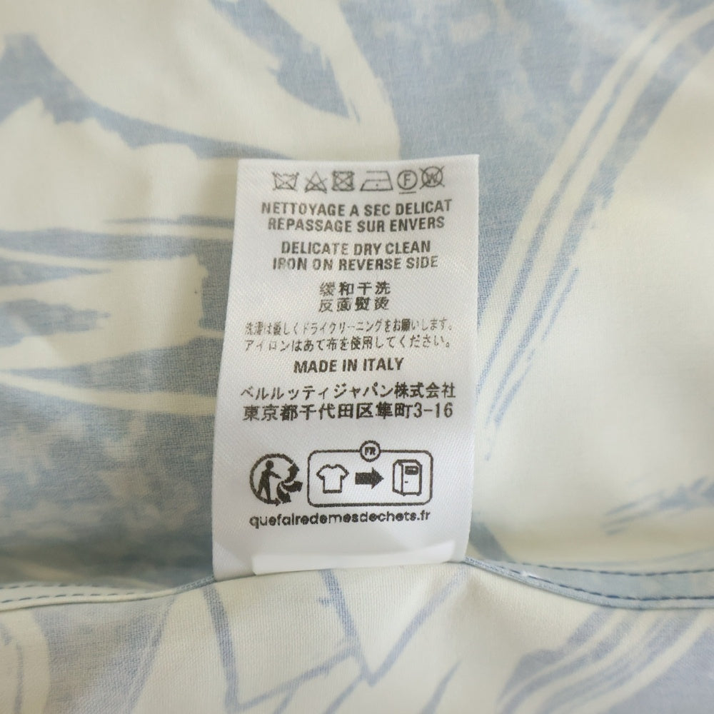 Berluti(ベルルッティ) シルク総柄半袖シャツ R26HCS43SBHK ホワイト/ブルー