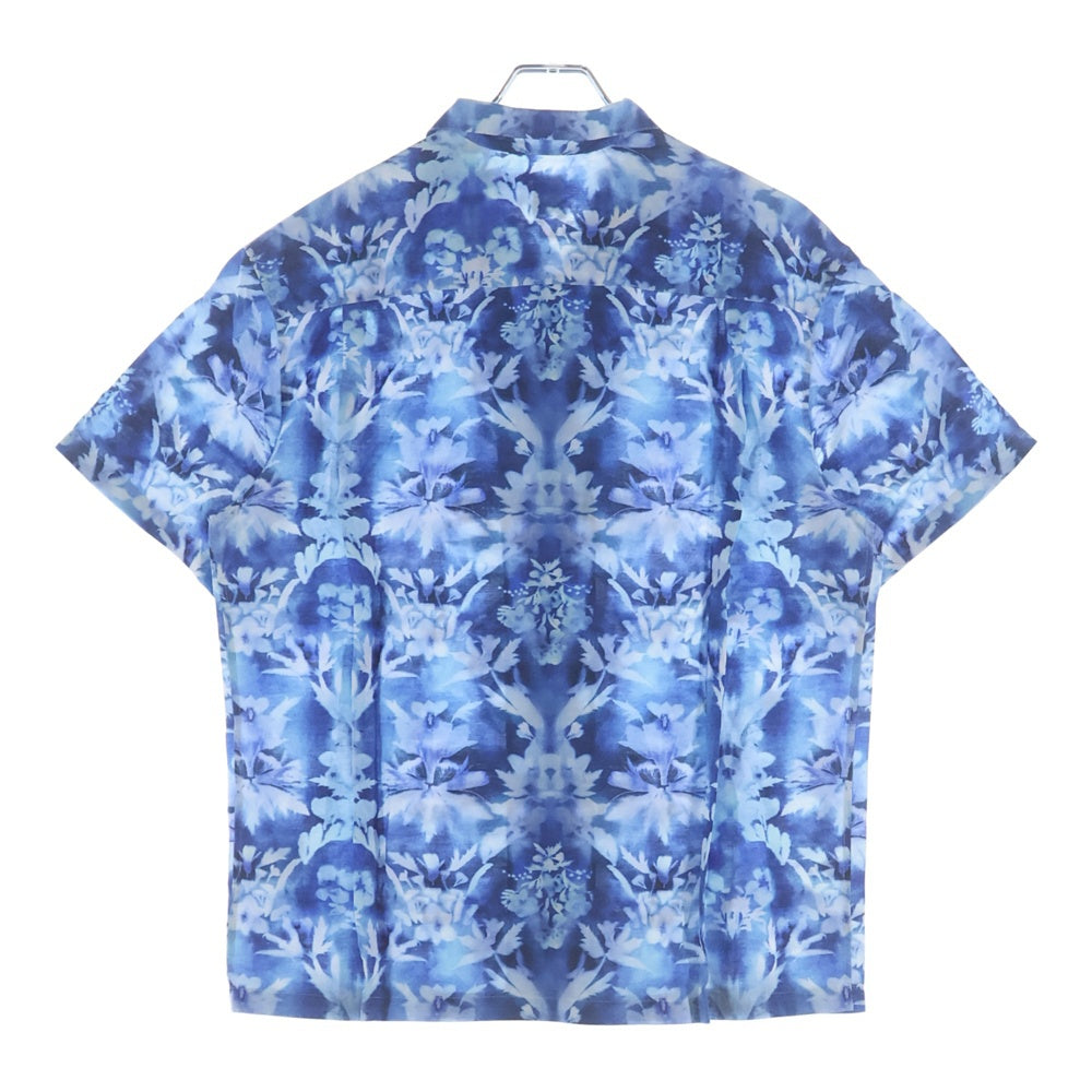 Berluti(ベルルッティ) フラワー総柄 リネン半袖シャツ R24HCS43LADK ブルー