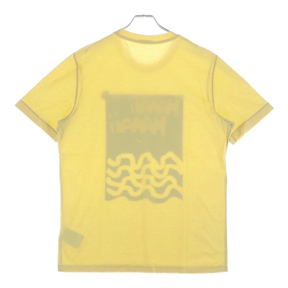 MONCLER(モンクレール) SS T-SHIRT H10918C00050 8390Y プリント半袖Tシャツ イエロー