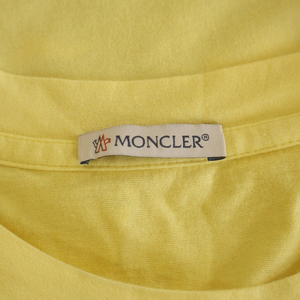 MONCLER(モンクレール) SS T-SHIRT H10918C00050 8390Y プリント半袖Tシャツ イエロー