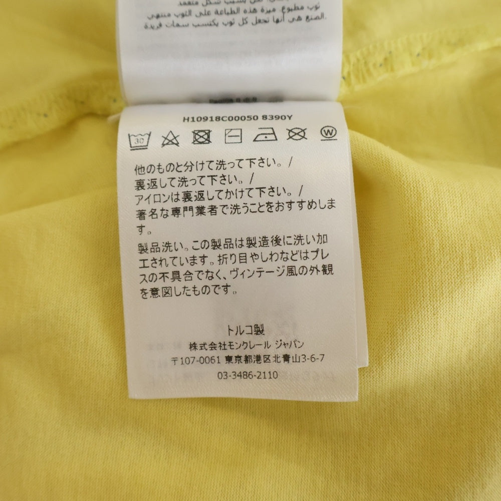 MONCLER(モンクレール) SS T-SHIRT H10918C00050 8390Y プリント半袖Tシャツ イエロー