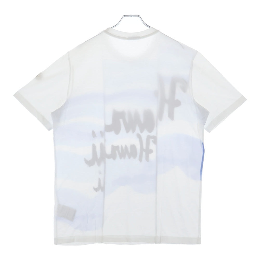 MONCLER(モンクレール) SS T-SHIRT H10918C00047 8390Y プリント半袖Tシャツ ホワイト