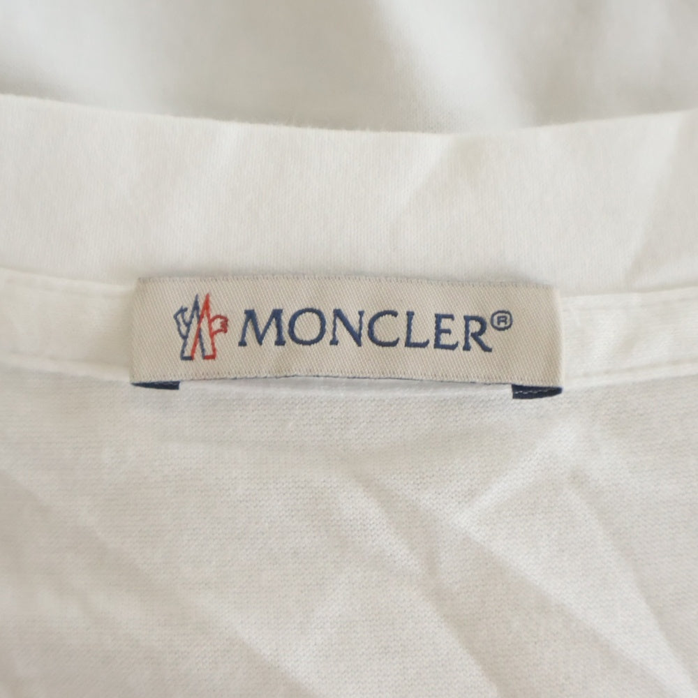 MONCLER(モンクレール) SS T-SHIRT H10918C00047 8390Y プリント半袖Tシャツ ホワイト