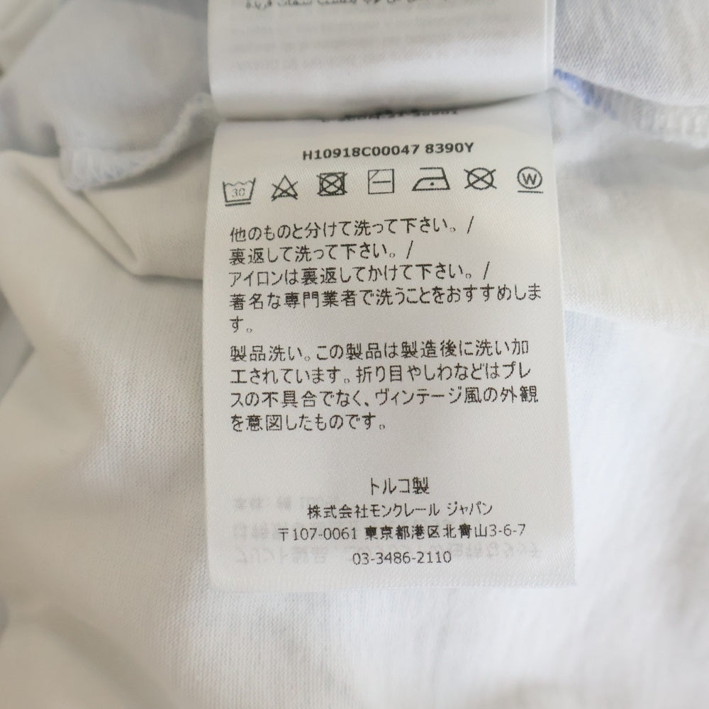 MONCLER(モンクレール) SS T-SHIRT H10918C00047 8390Y プリント半袖Tシャツ ホワイト