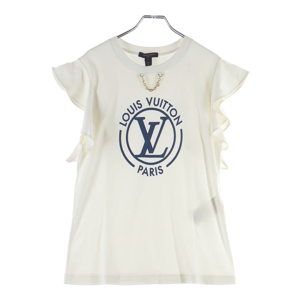 LOUIS VUITTON ルイヴィトン 24AW フロック LVチェーン半袖Tシャツ RW242WW UOL FRTS58 ホワイト レディース LOUIS VUITTON(ルイヴィトン) 24AW フロック LVチェーン半袖Tシャツ