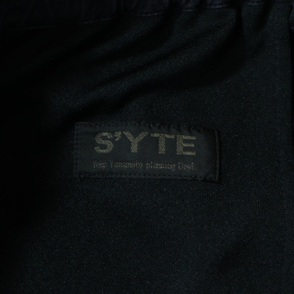 s'yte(サイト) 25SS SMOOTH JERSEY RIBBED HEMS BALLOON SARUEL PANTS バルーン サルエルパンツ ブラック UT-P12-902