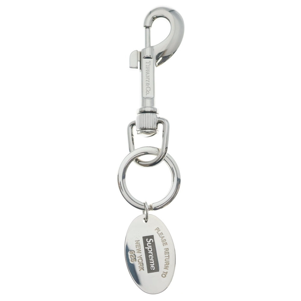 TIFFANY & Co.(ティファニー) × SUPREME 21AW Oval Tag Keyring オーバルタグシルバーキーチェーン シルバー