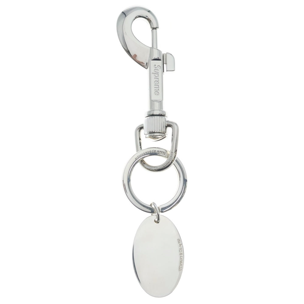 TIFFANY & Co.(ティファニー) × SUPREME 21AW Oval Tag Keyring オーバルタグシルバーキーチェーン シルバー