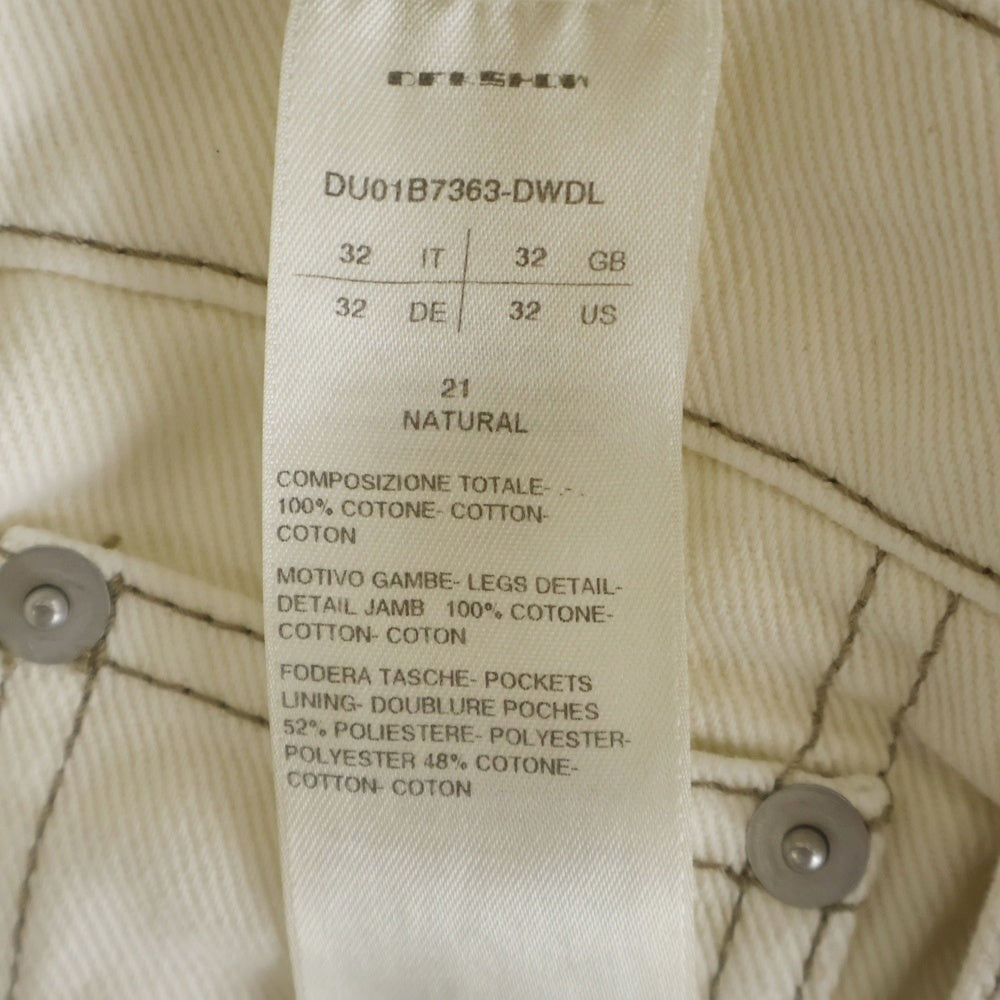 DRKSHDW(ダークシャドウ) 22SS BOLAN BANANA CUT JEANS NATURAL DU01B7363-DWDL モランバナナカットジーンズ ホワイト