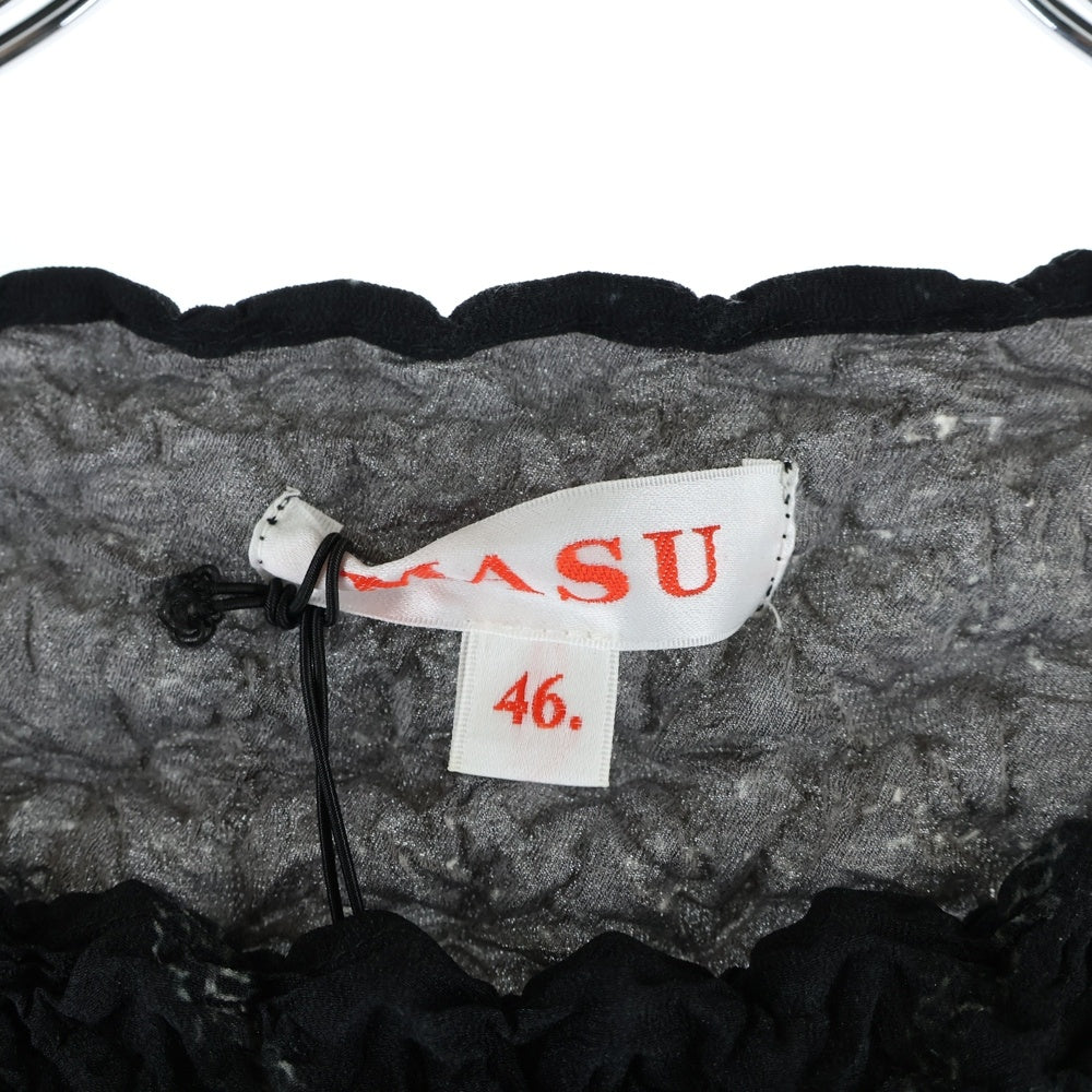 MASU(エムエーエスユー) 23SS POPCORN SWEATSHIRT MMSS-CS0123 インクジェットプリント シェルシャツ ブラック