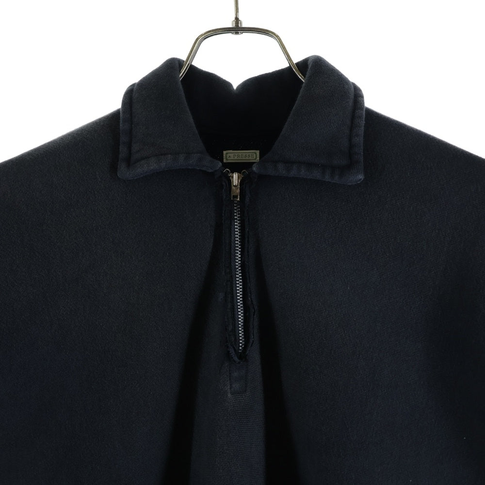 A.PRESSE(アプレッセ) 25AW Vintage Half Zip Sweatshirt 25AAP-05-09 ヴィンテージ ハーフジップスウェットシャツ ブラック