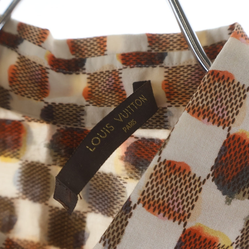 LOUIS VUITTON(ルイヴィトン) ドットコンビダミエドレスシャツ 長袖シャツ ホワイト/ブラウン