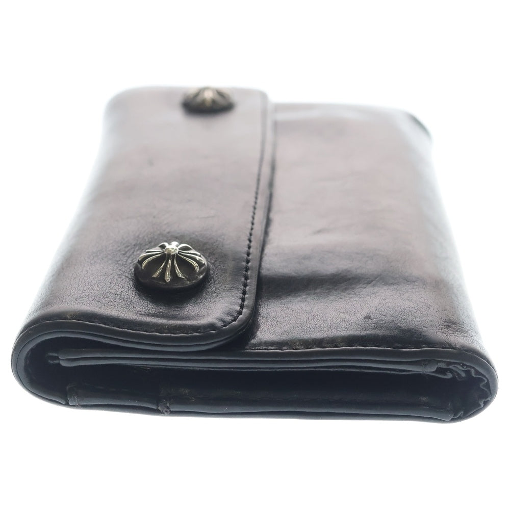 CHROME HEARTS(クロムハーツ) WAVE ウェーブ レザーウォレット 財布 ブラックBCA375