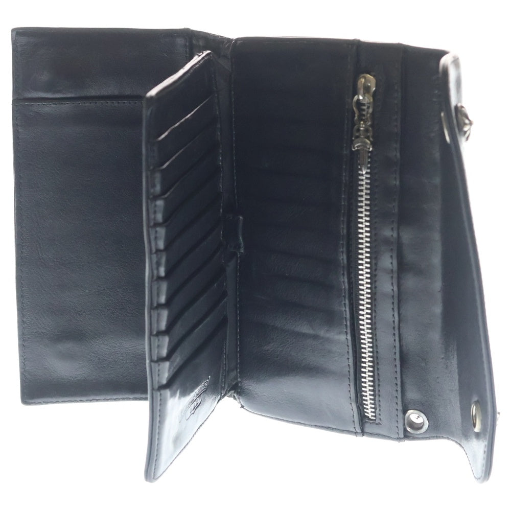 CHROME HEARTS(クロムハーツ) WAVE ウェーブ レザーウォレット 財布 ブラックBCA375
