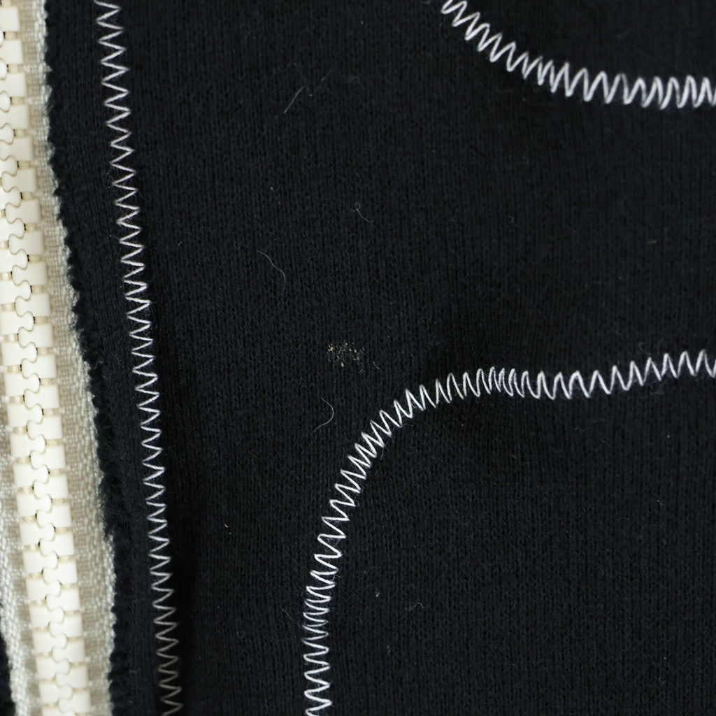 SAINT MICHAEL(セントマイケル) 25AW ×A LOVE MOVEMENT ALM_KNIT SM-HR1-0000-C68 ジップアップニット ブラック
